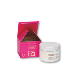 ila Skin organic vegan day cream jar for hydrated, glowing skin